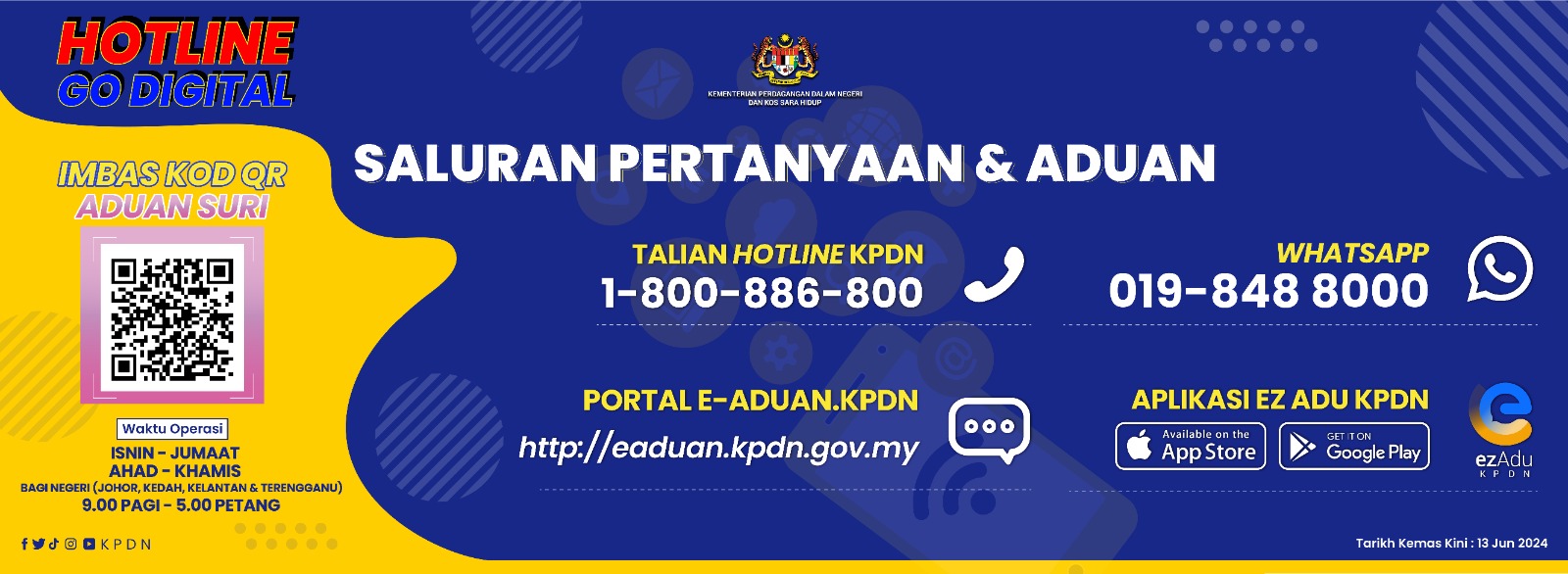 saluran aduan dan pertanyaan